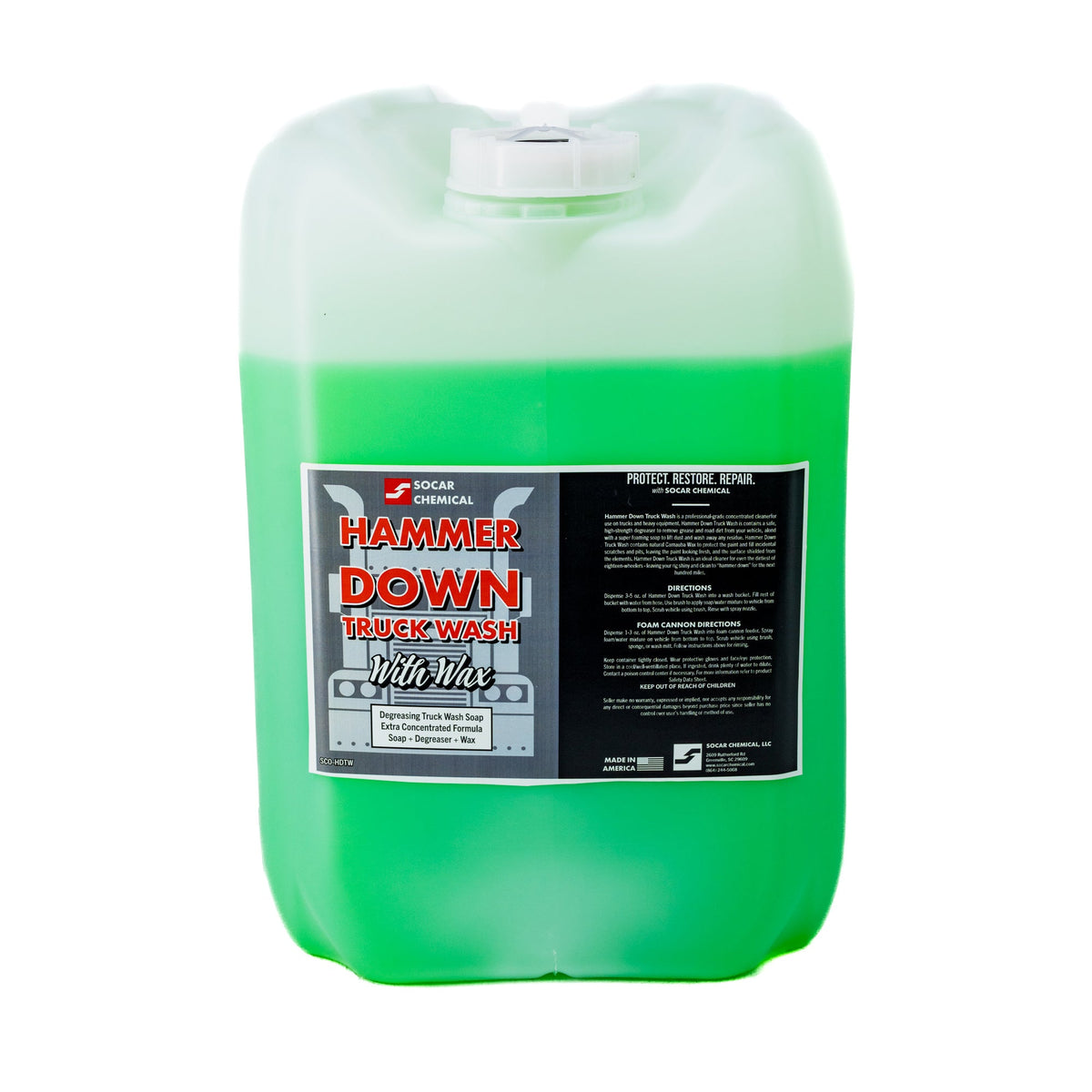 Hammer Down Heavy Duty Truck Wash Soap with Wax