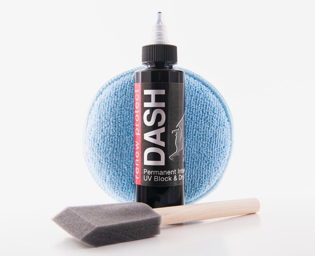 DASH - Permanent Interior Protectant & Dash Repair, Low-Glare Dry Seal & UV Block for Car Dash, Plastics, Coated Leather, Vinyl (1.2 oz per auto)