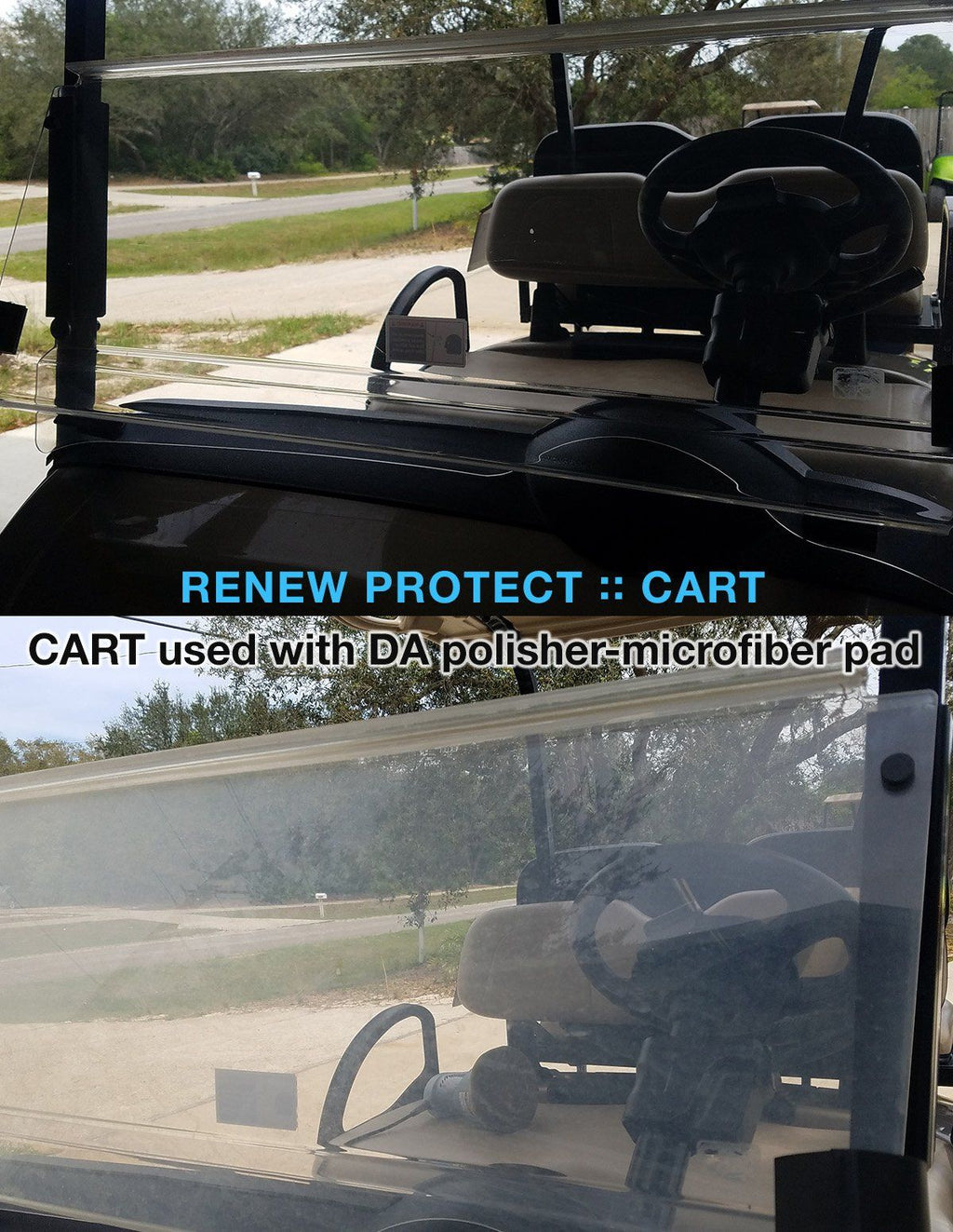 GOLF CART & RV - Ceramic-Hybrid Compound, Polish, Sealer ONE-STEP for Golf Carts, RVs, UTV, ATV - Panels & Clear Acrylic Windscreens