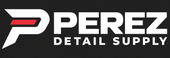 Perez Detail Supply white logo with red accent